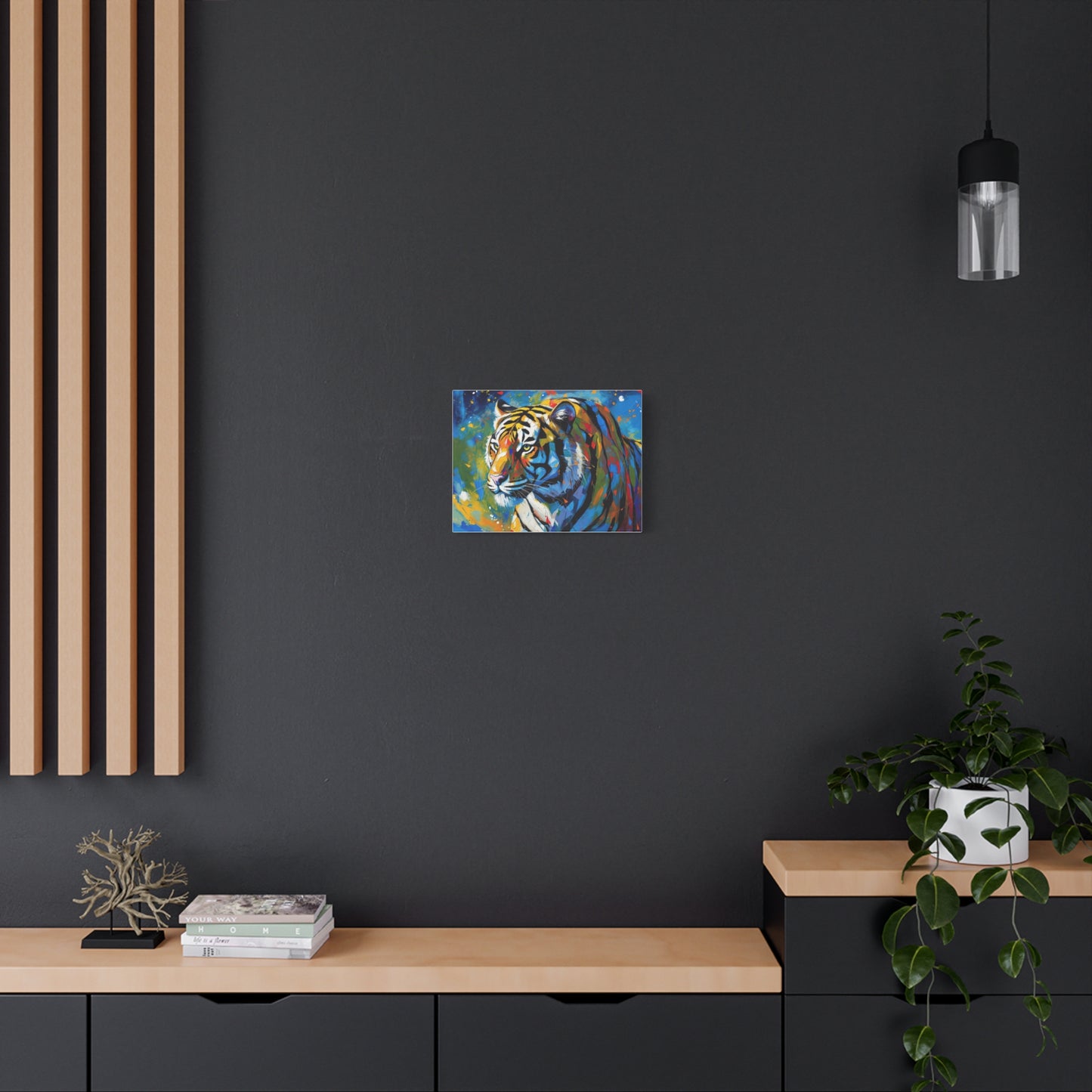 Colorful Tiger Matte Canvas Wall Art — Vibrant Stretched 1.25"