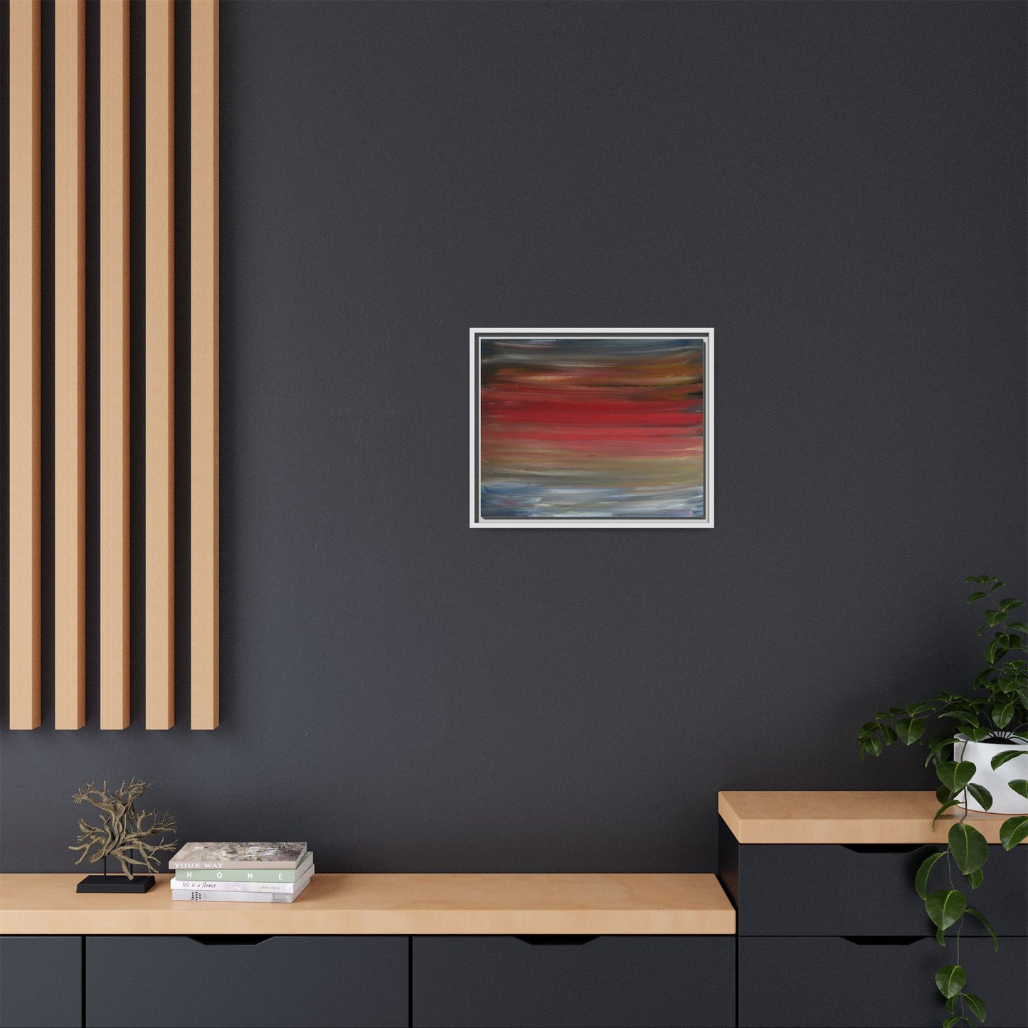 Misty morning by Norman Barrett Framed Matte Canvas Wall Art