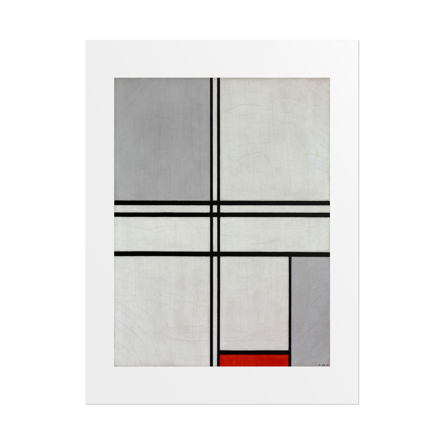Composition (No. 1) by Piet Mondrian Abstract  Wall Art Print