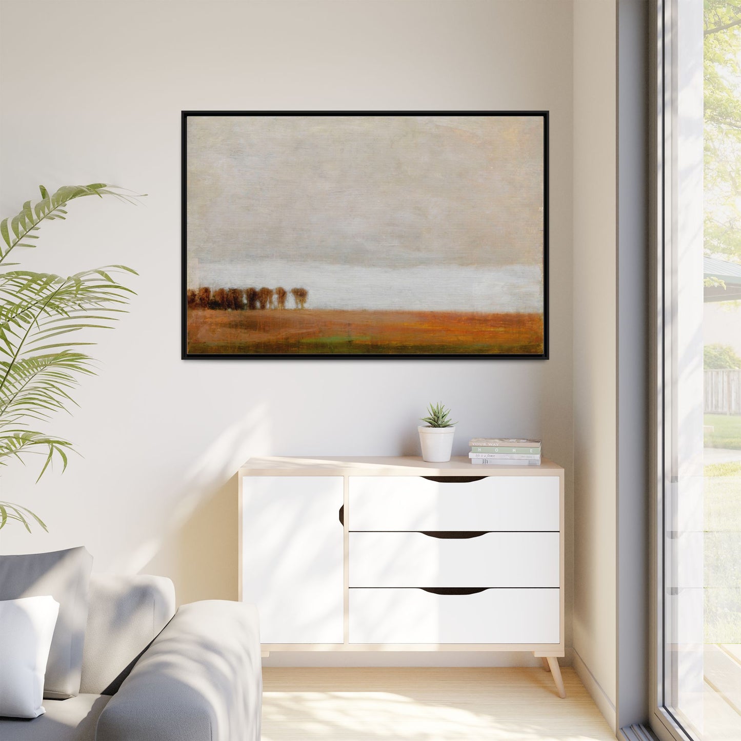 View of Jaegersborg Allé, North of Copenhagen by Vilhelm Hammershøi Framed Matte Canvas Wall Art Print