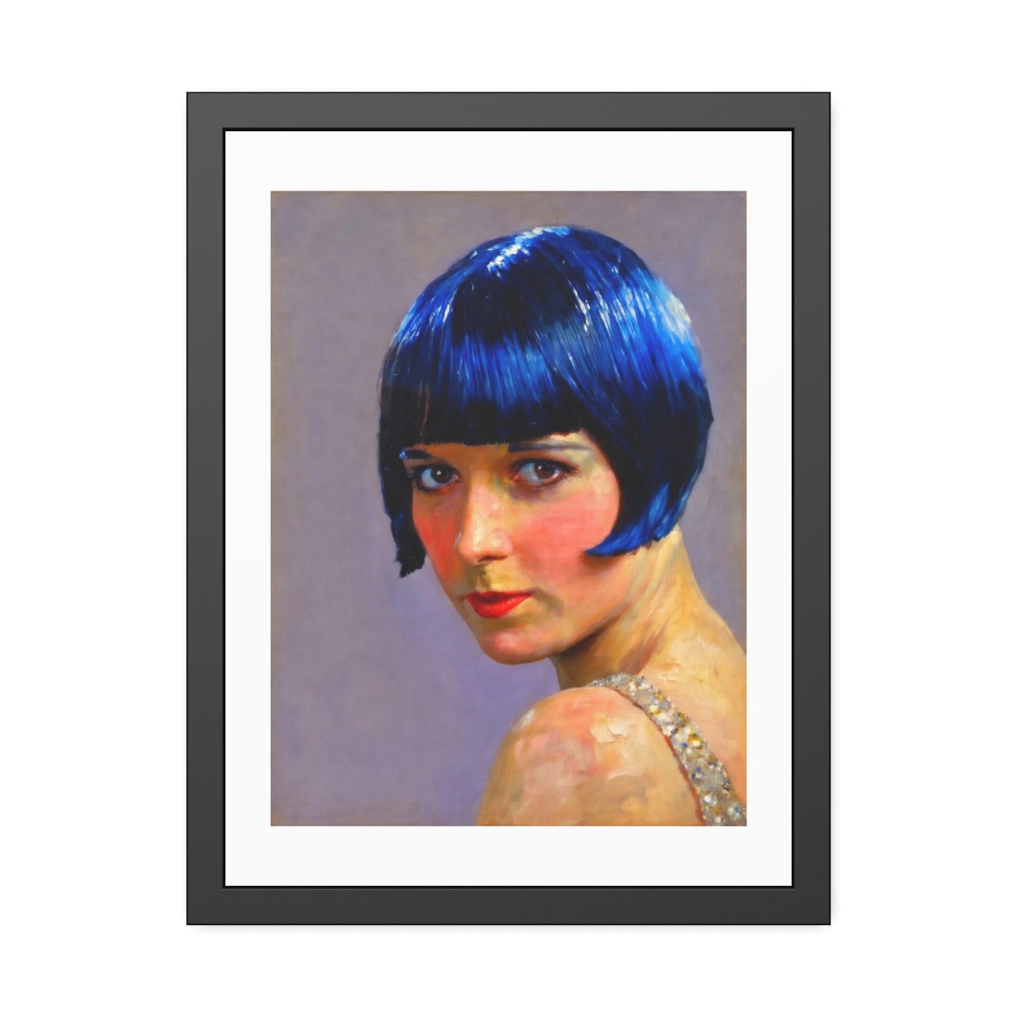 Blue Bob Portrait Framed Poster