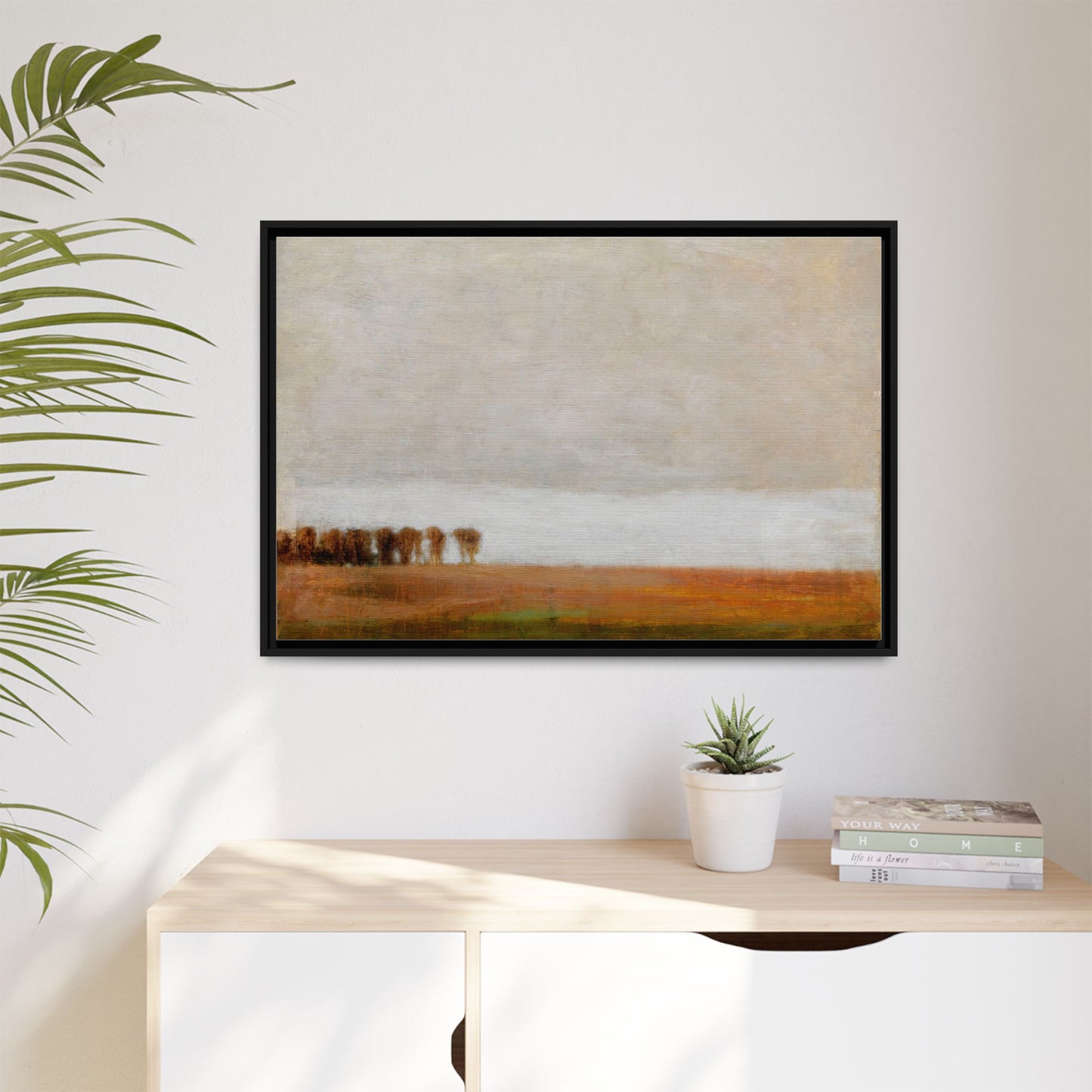 View of Jaegersborg Allé, North of Copenhagen by Vilhelm Hammershøi Framed Matte Canvas Wall Art Print