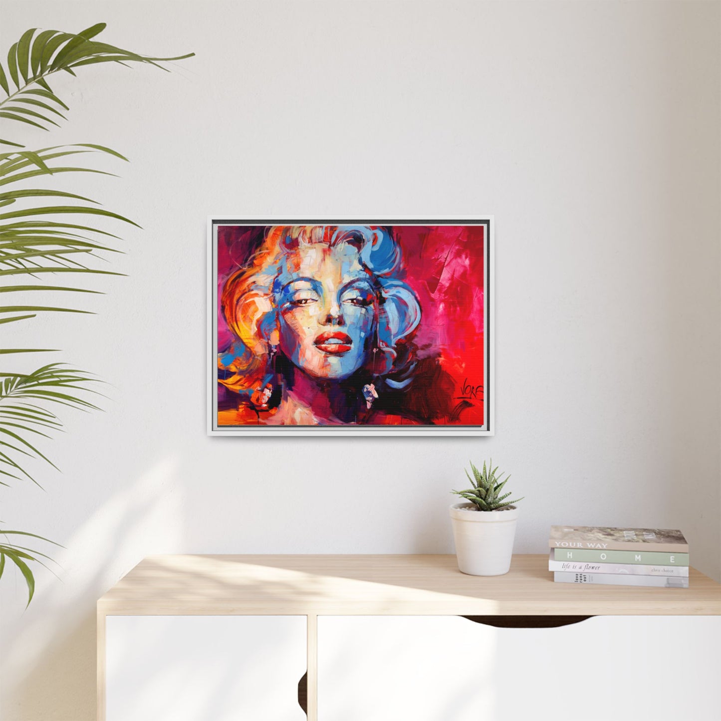Marilyn Monroe attributed to Voke Matte Canvas Framed Wall Art