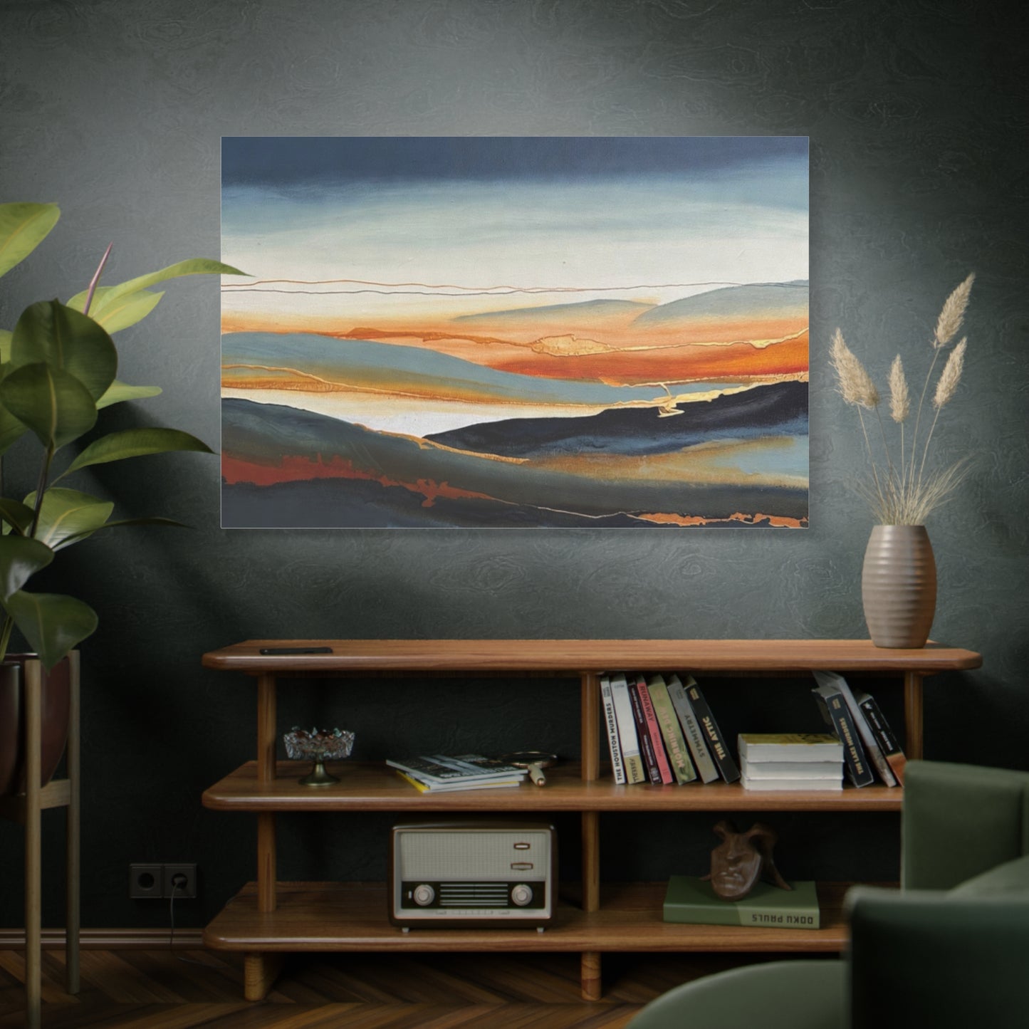 Abstract Coastal Sunset Canvas Print — Matte Stretched Wall Art