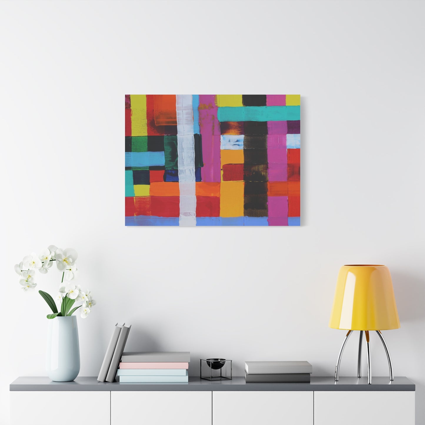 Farbfeld Malerei (Acryl) by Unknown Artist Matte Canvas Print Wall Art