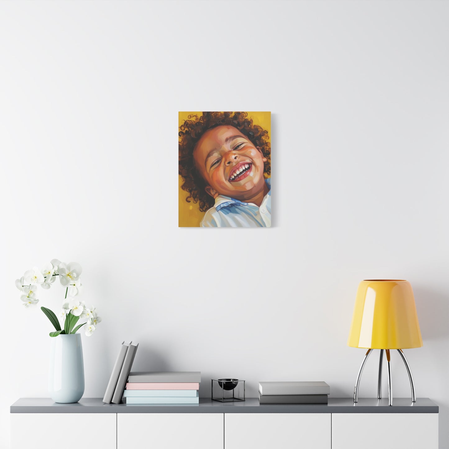 Joyful Child Portrait Canvas - Matte Stretched Wall Art