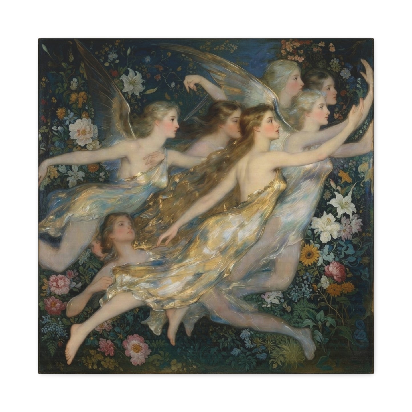 Vintage Fairy Dance Matte Canvas Wall Art