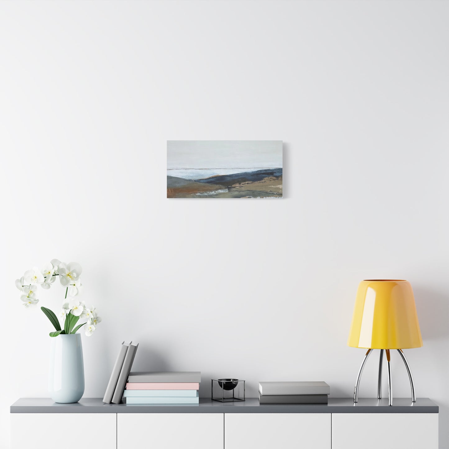 Abstract Coastal Landscape Canvas — Stretched Matte Wall Art