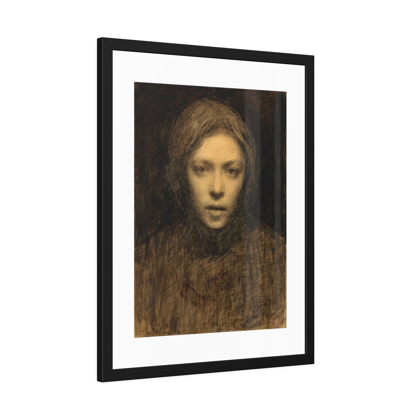 self-portrait by Ellen Thesleff Framed Art Wall Art Print