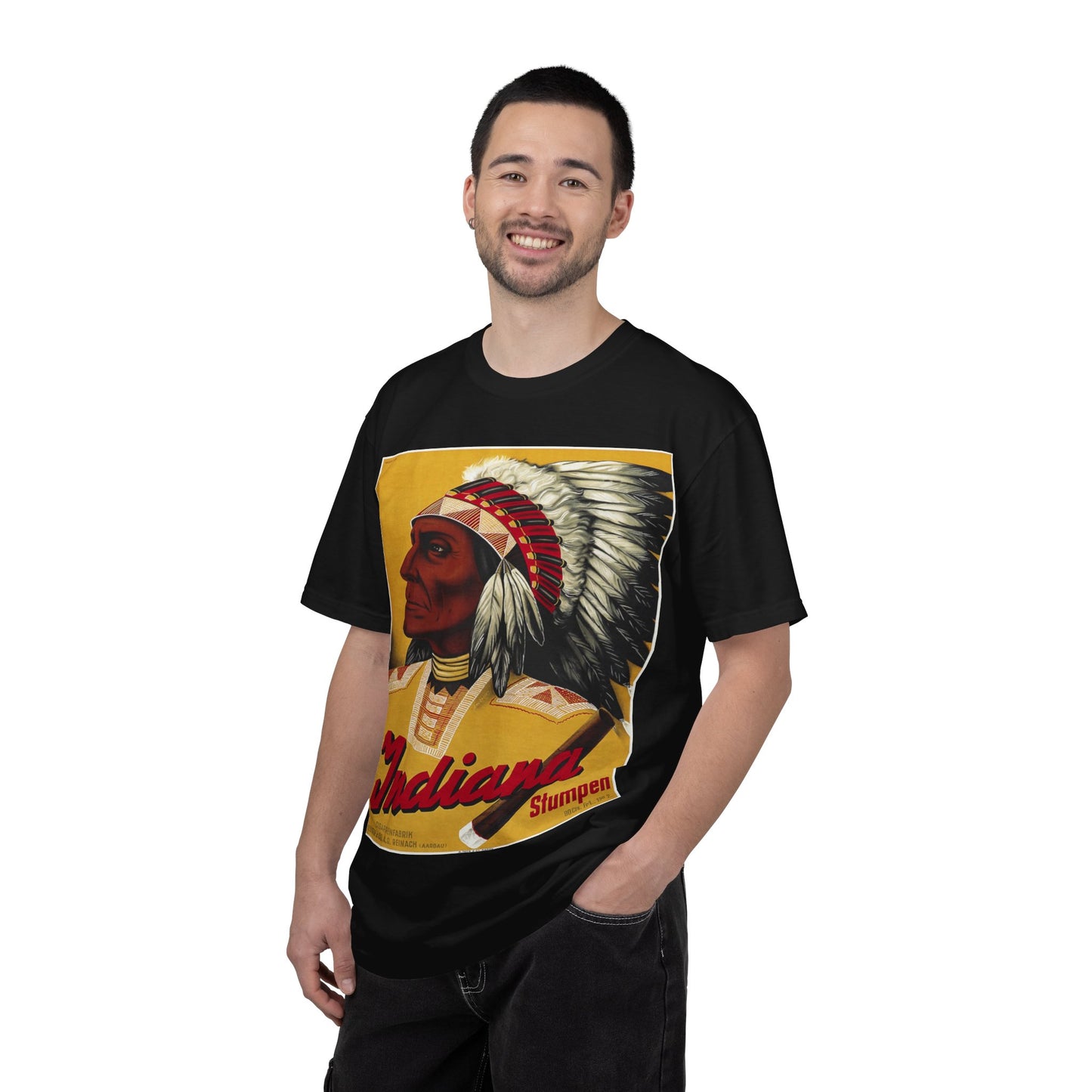 T-Shirt — Retro 'Indiana' Native Chief Vintage Poster Design