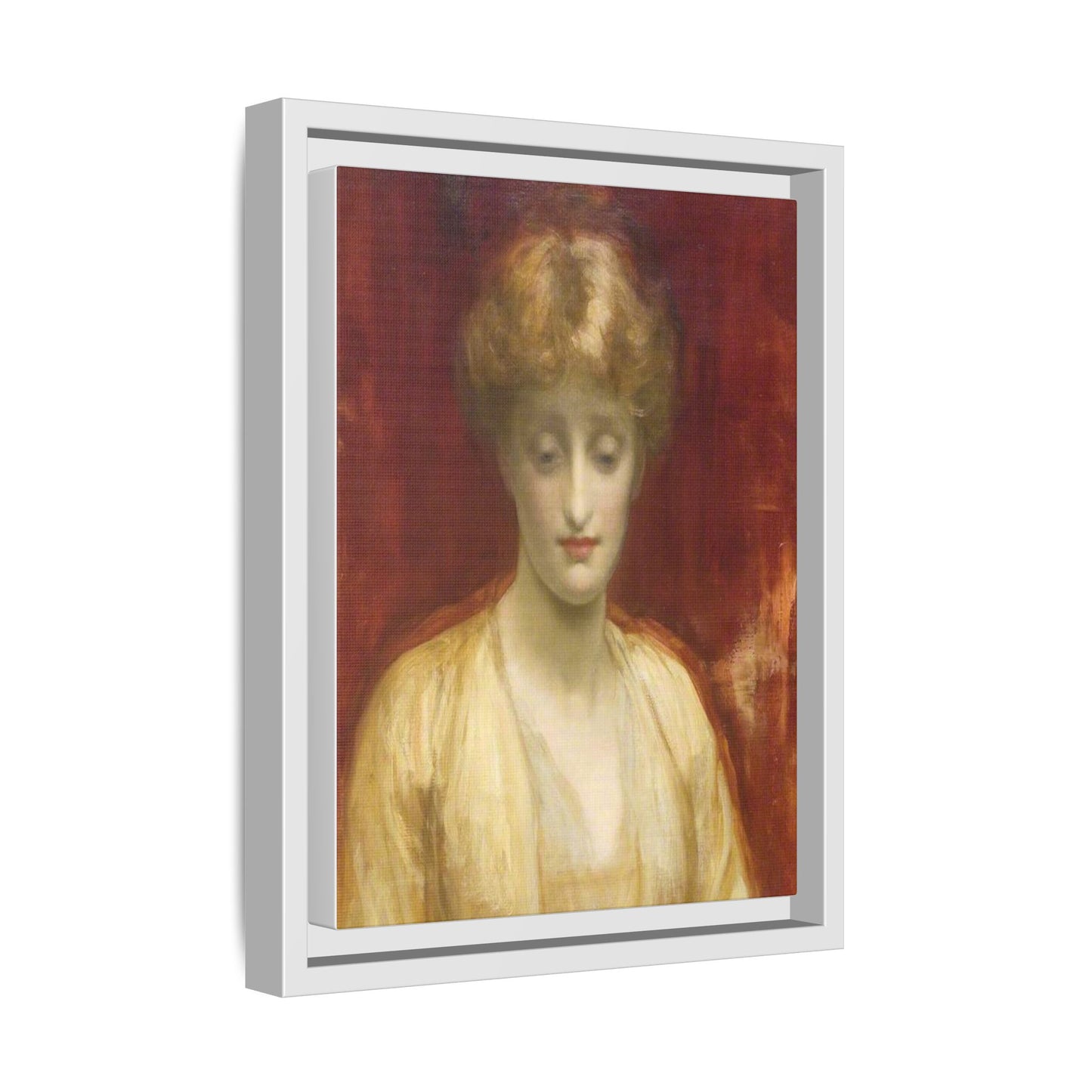 Mrs Williams by Lord Frederic Leighton Framed Matte Canvas Portrait Wall Art Print