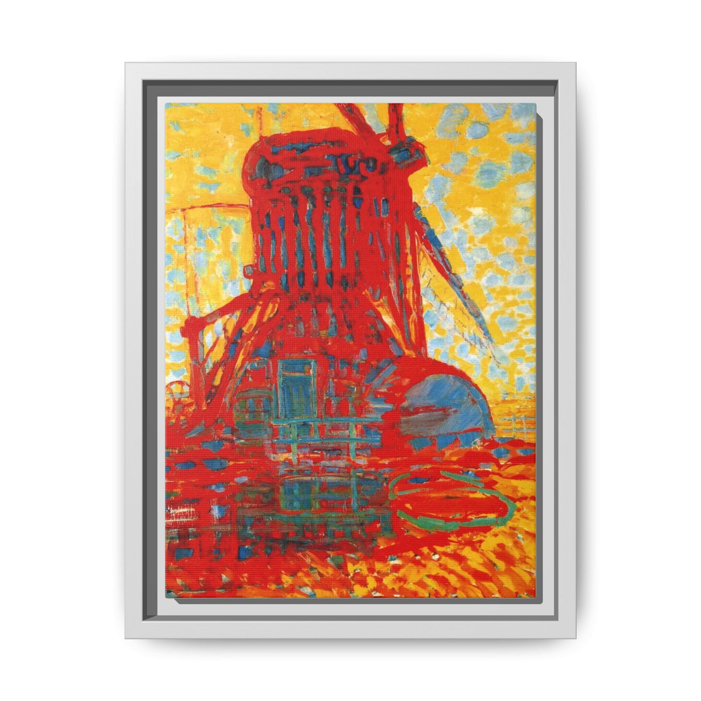 Mill by Sunlight by Piet Mondrian Matte Framed Canvas Wall Art Print