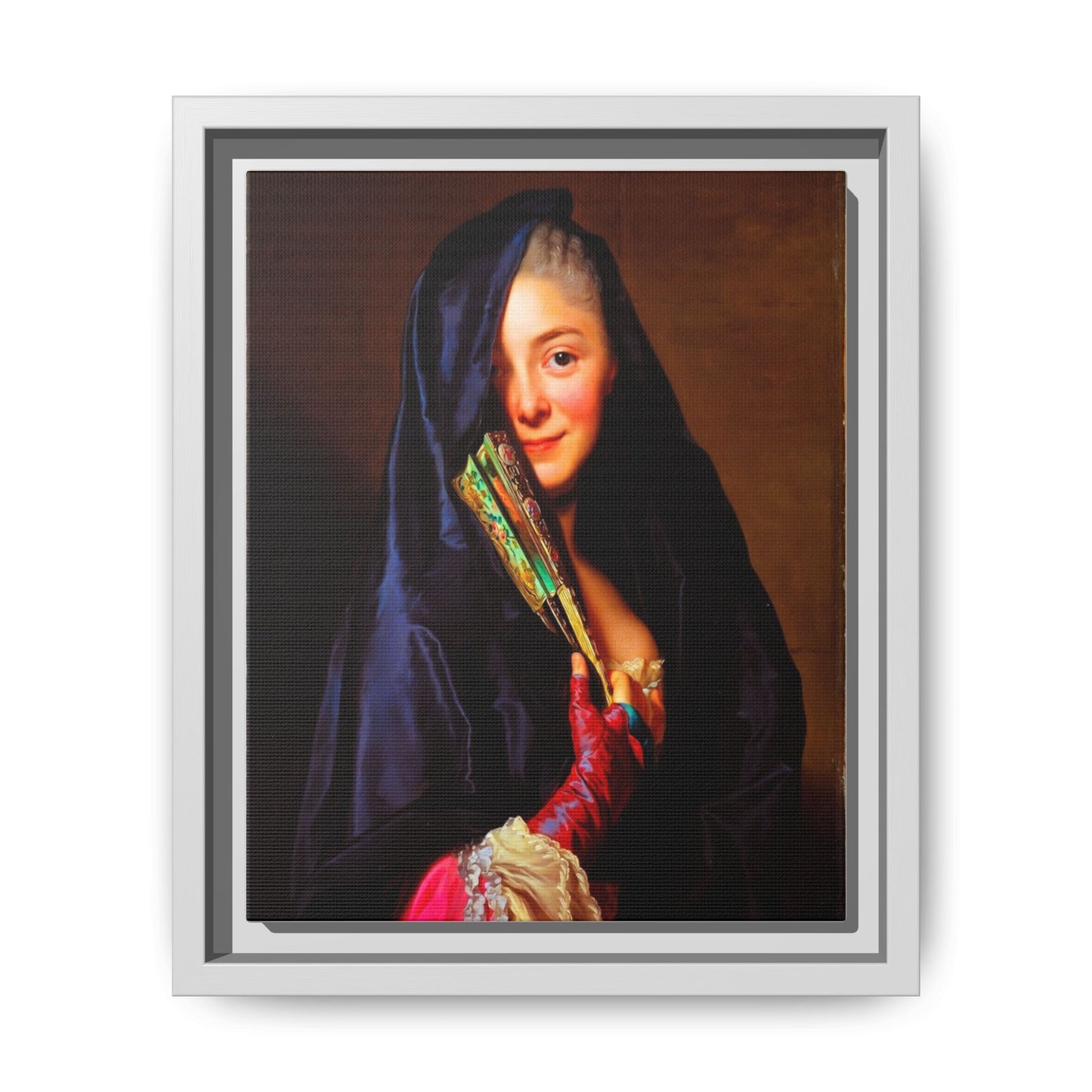 Framed Matte Canvas Wall Art — Classical Portrait Print