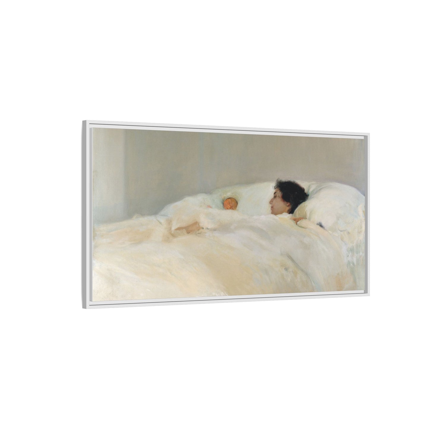Mother by Joaquin Sorolla y Bastida Framed Matte Canvas Wall Art Print