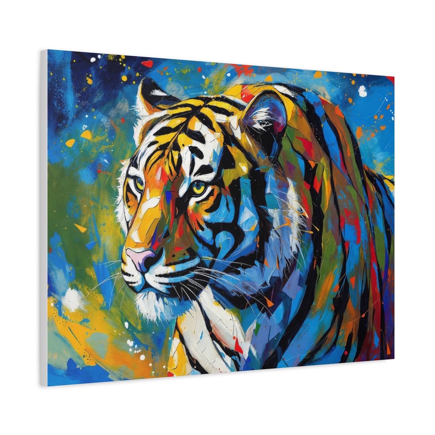 Colorful Tiger Matte Canvas Wall Art — Vibrant Stretched 1.25"