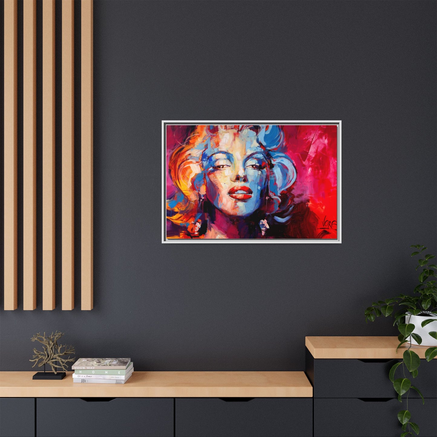 Marilyn Monroe attributed to Voke Matte Canvas Framed Wall Art