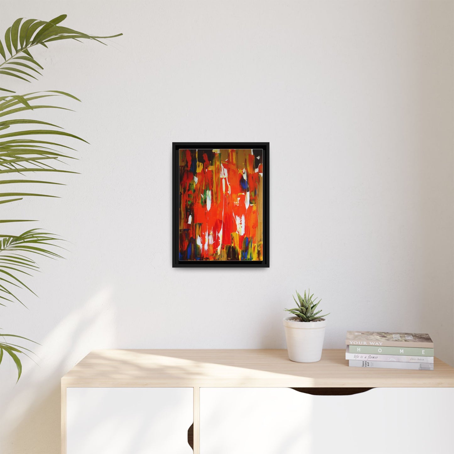 Burn baby burn by Norman Barrett Framed Matte Canvas Wall Art