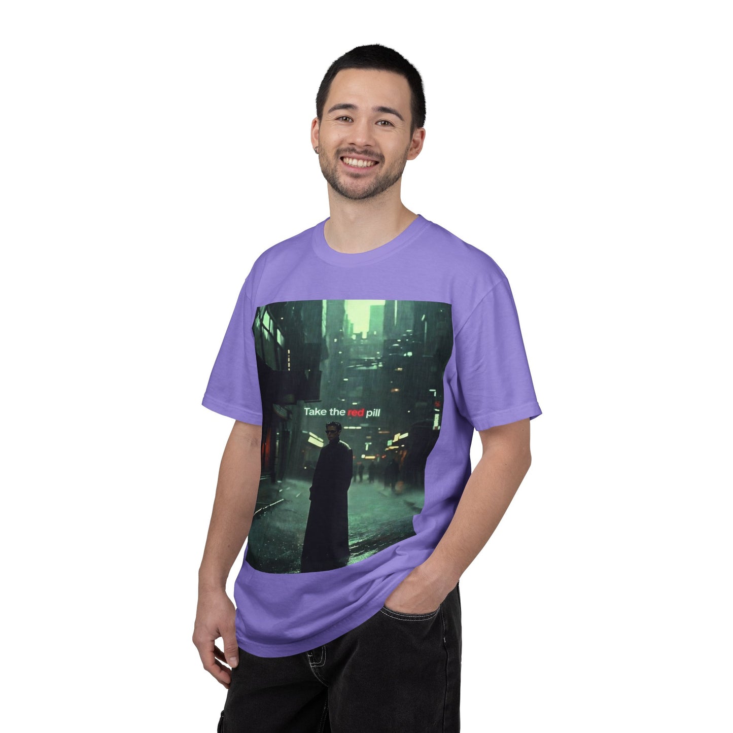 Take the Red Pill T-Shirt — Cyberpunk Noir Graphic Tee