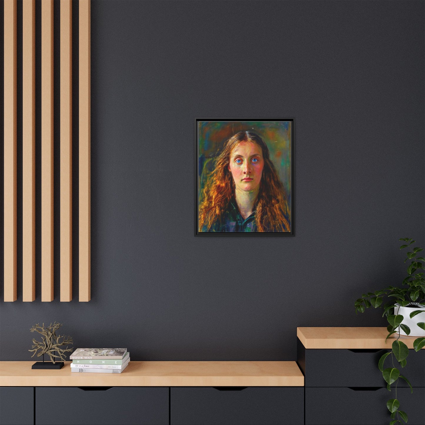 Framed Matte Canvas Print — Vintage Portrait Art