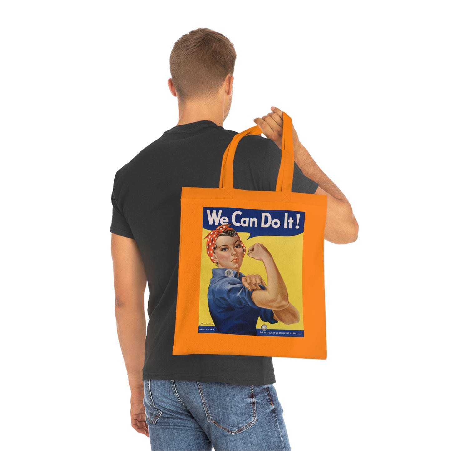 We Can Do It! Rosie the Riveter Cotton Tote — Vintage Feminist Empowerment Shopper