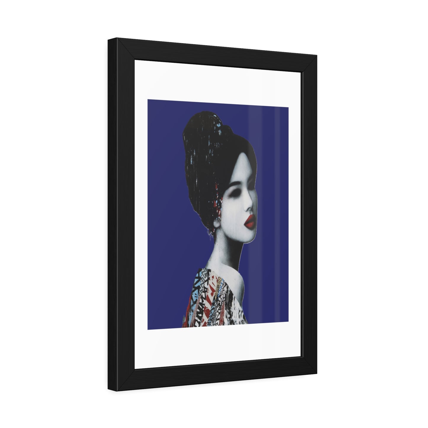 Geisha Portrait - Framed Paper Posters