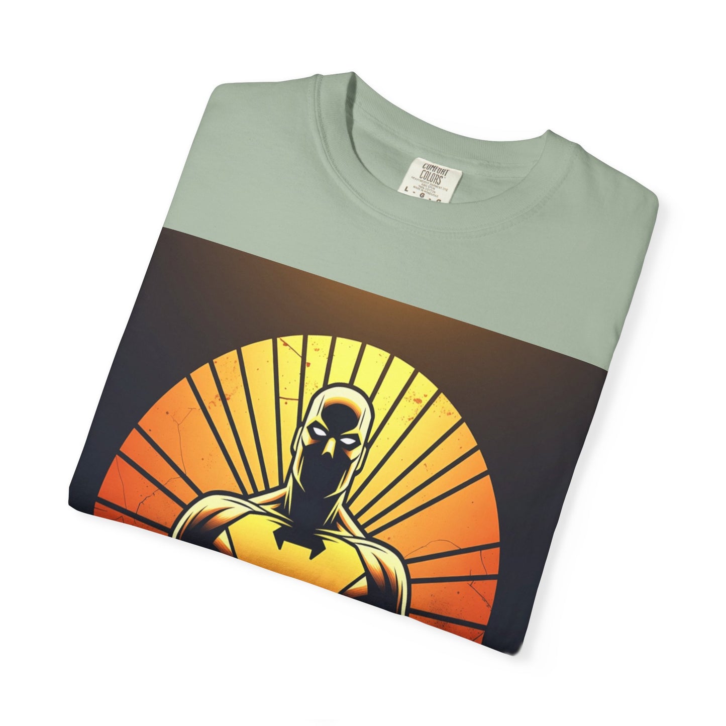 Superhero Sunrise T-Shirt — Bold Chest Emblem Graphic