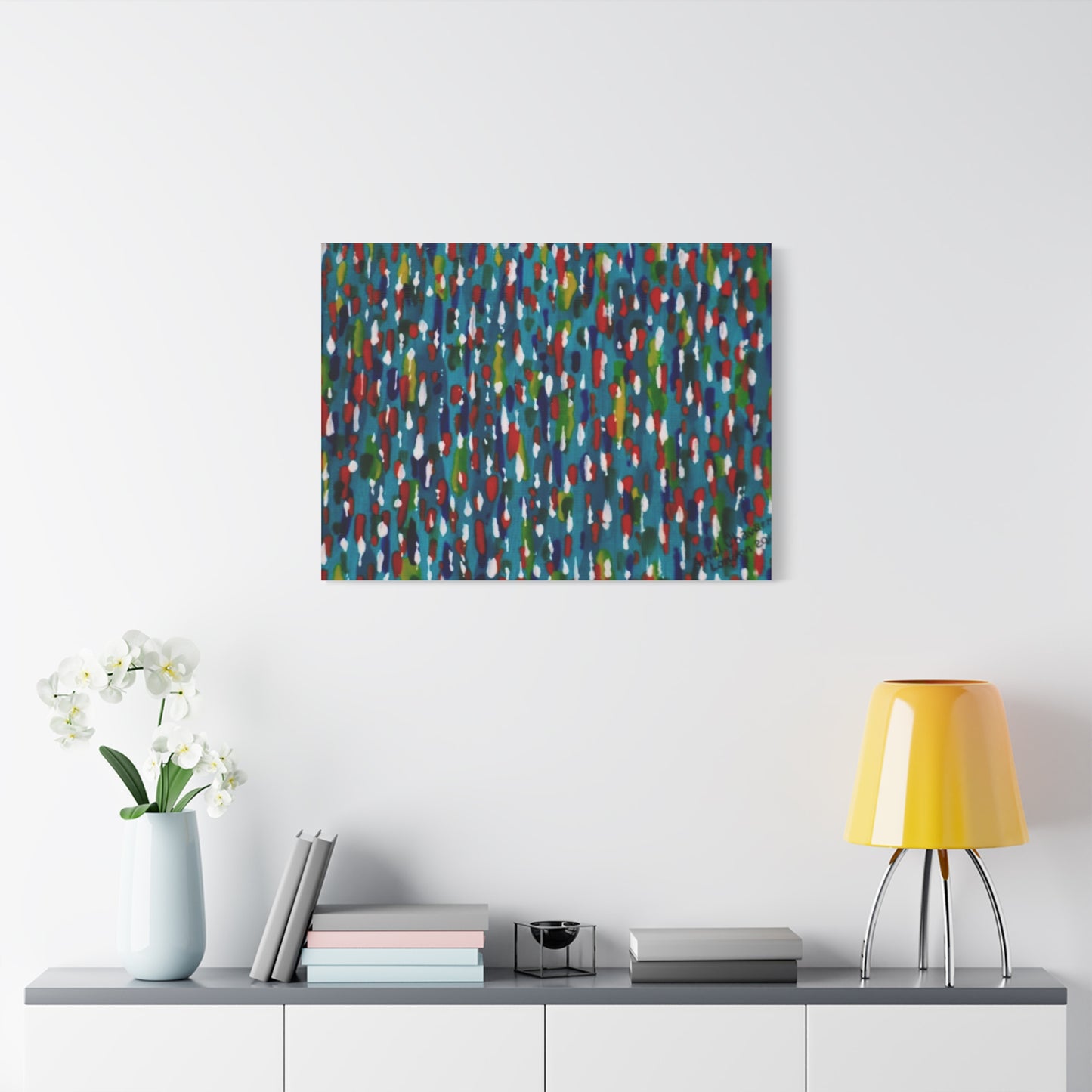 Colours Of The Soul Reflecting On Water by Ariel Chavarro Avila Matte Canvas Wall Art