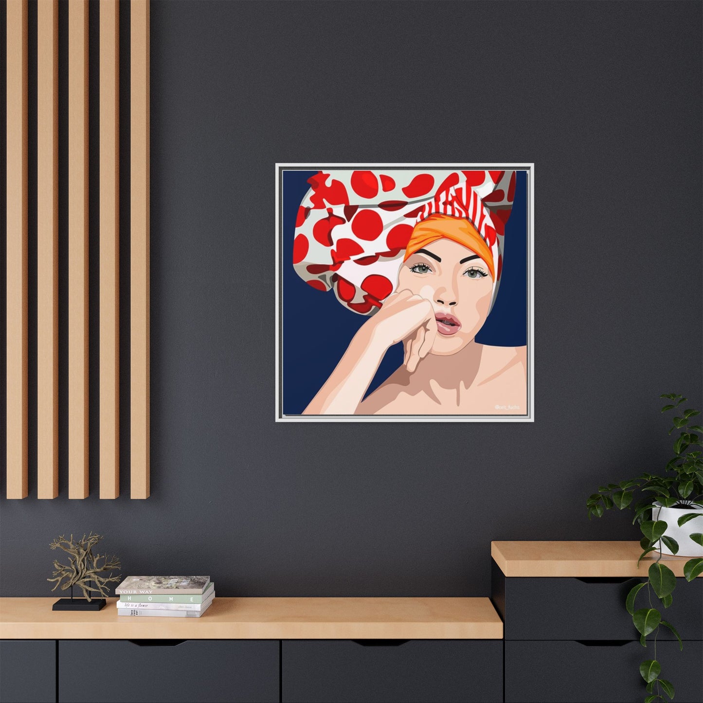Vivid 20 by Orit Fuchs Pop Art Matte Canvas Framed Wall Art Print