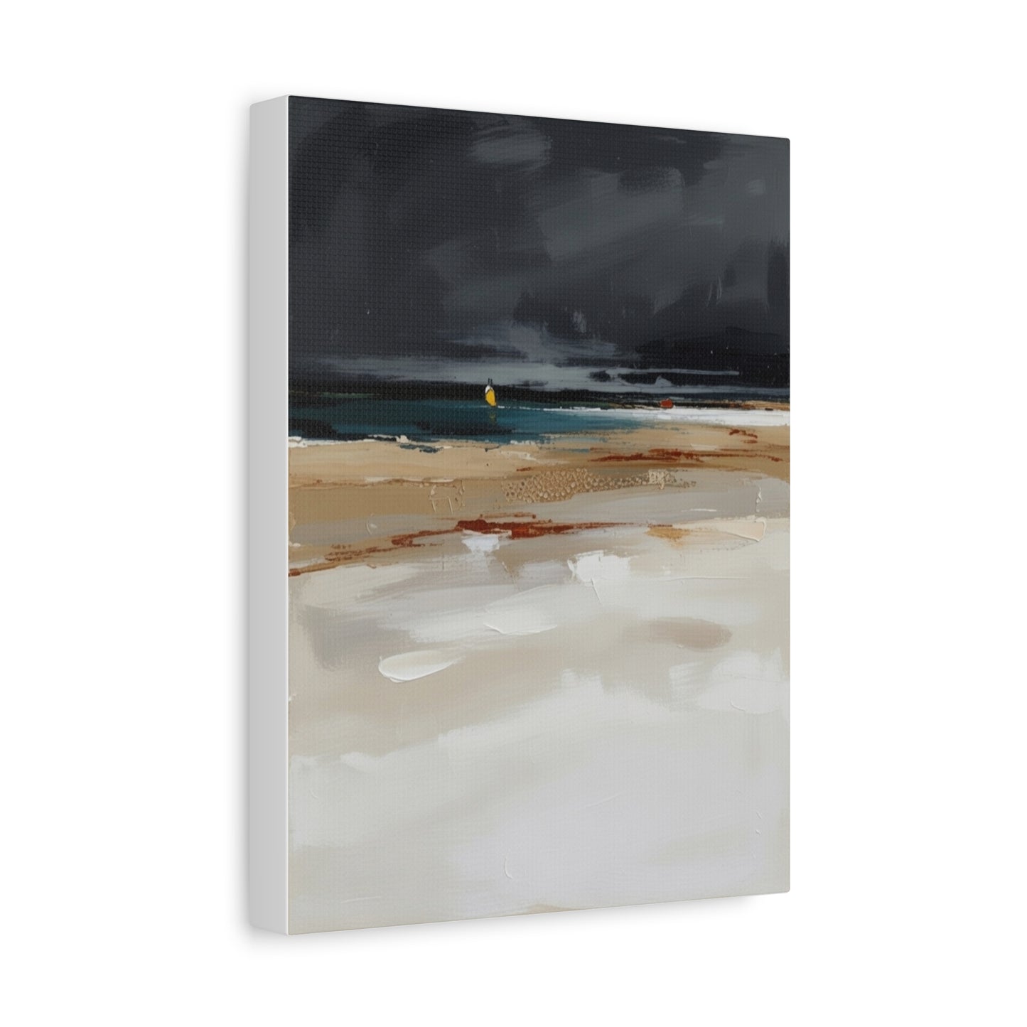Beachscape Canvas Art — Stormy Seascape Matte Stretched Wall Art