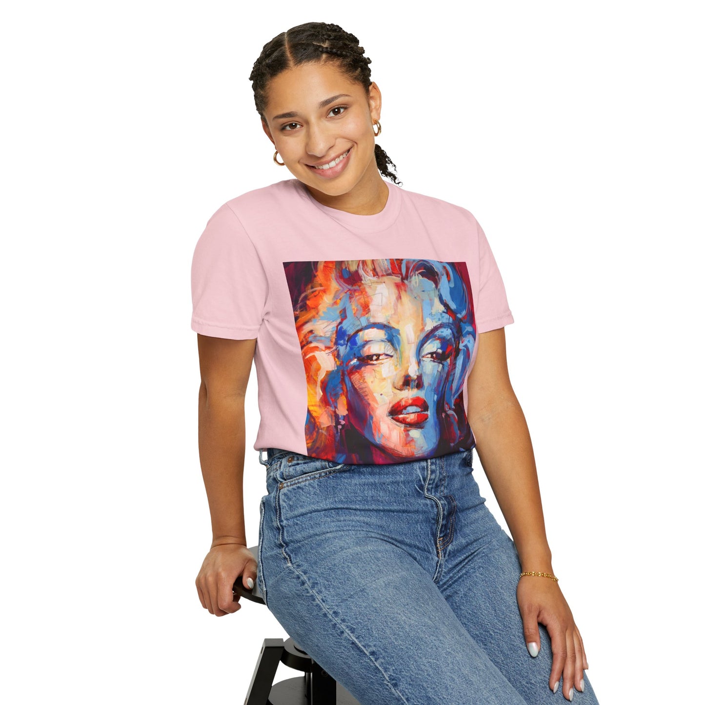 Artistic Pop Portrait T-Shirt — Colorful Marilyn-Inspired Graphic Tee