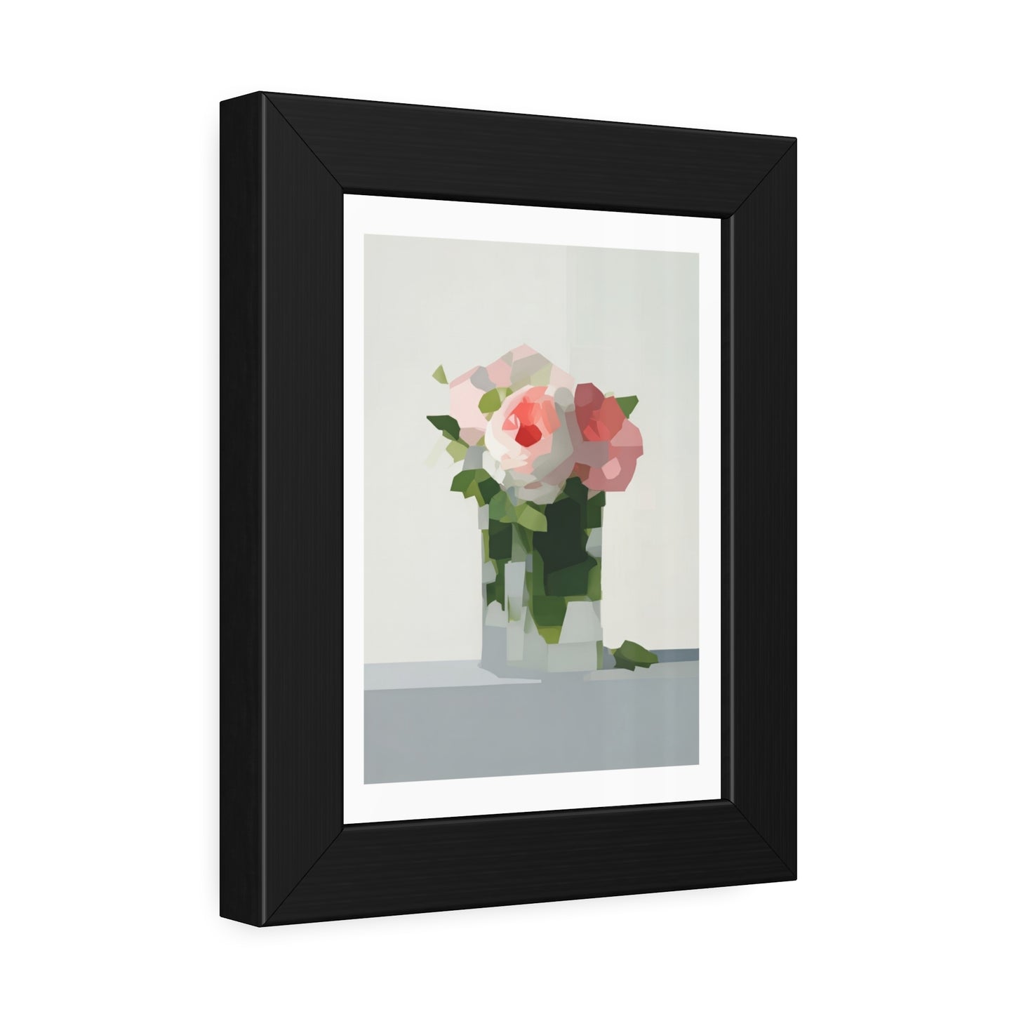 Framed Floral Poster — Modern Abstract Peony Art Print