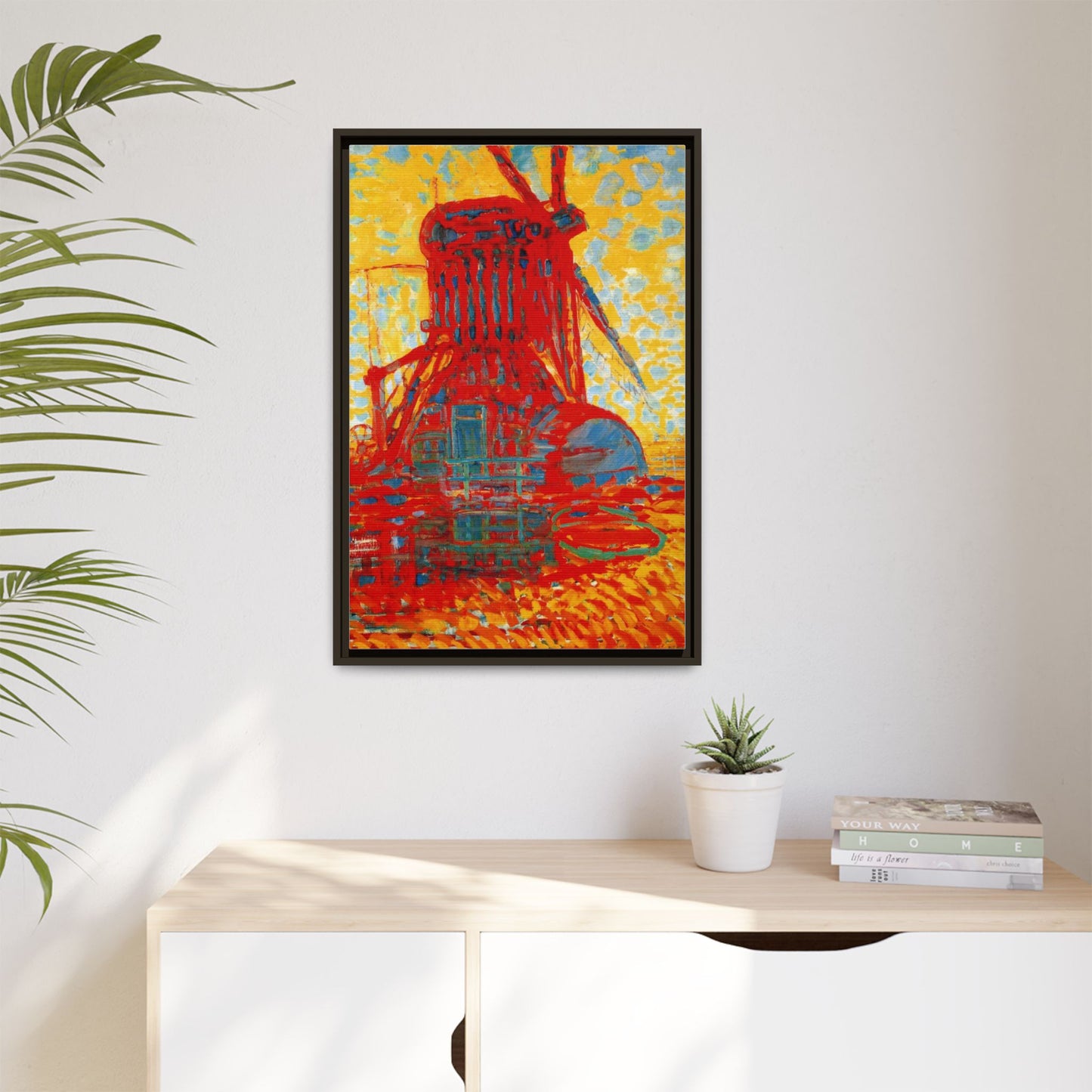 Mill by Sunlight by Piet Mondrian Matte Framed Canvas Wall Art Print