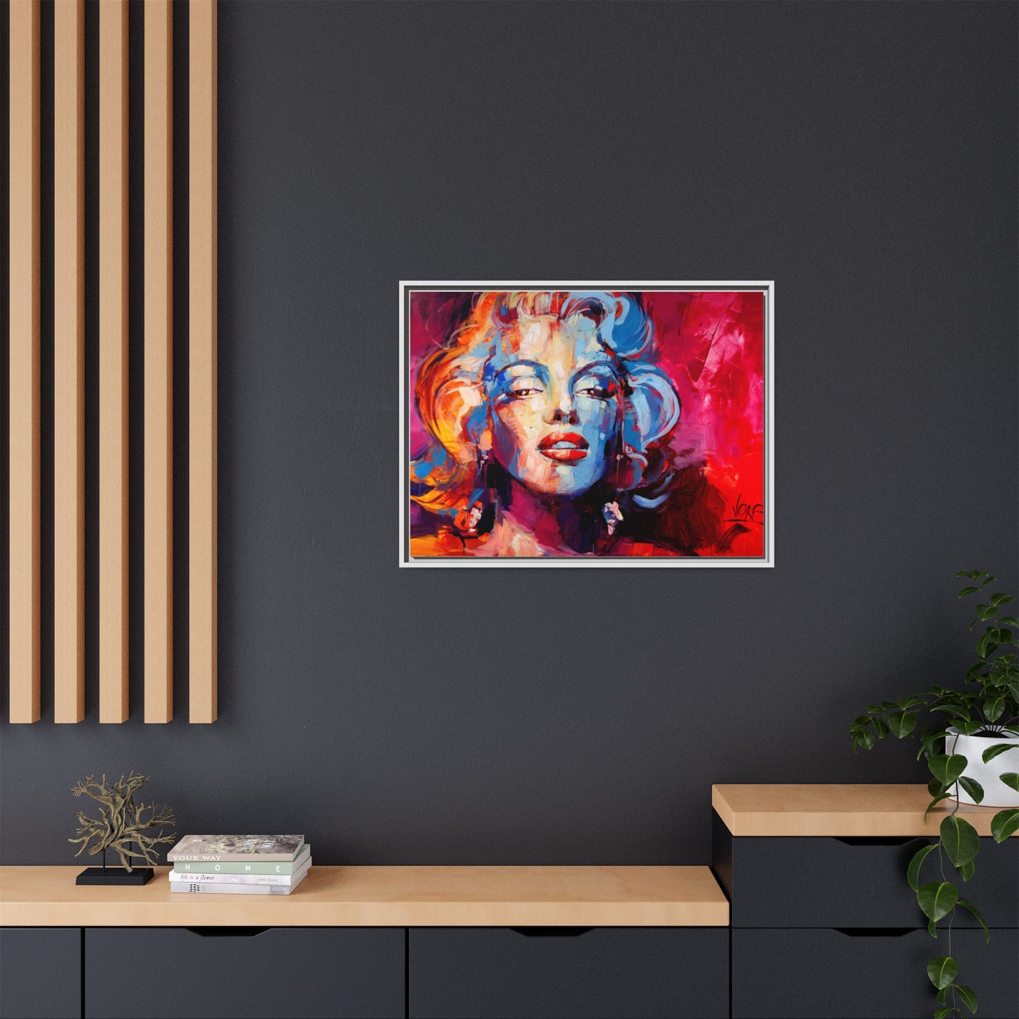 Marilyn Monroe attributed to Voke Matte Canvas Framed Wall Art