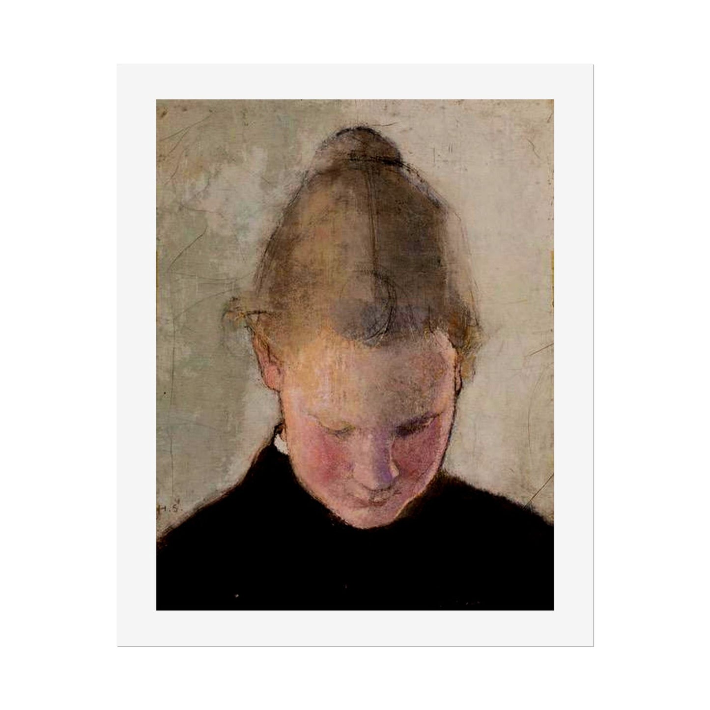 Lukeva tytto by Helena Schjerfbeck Wall Art Print