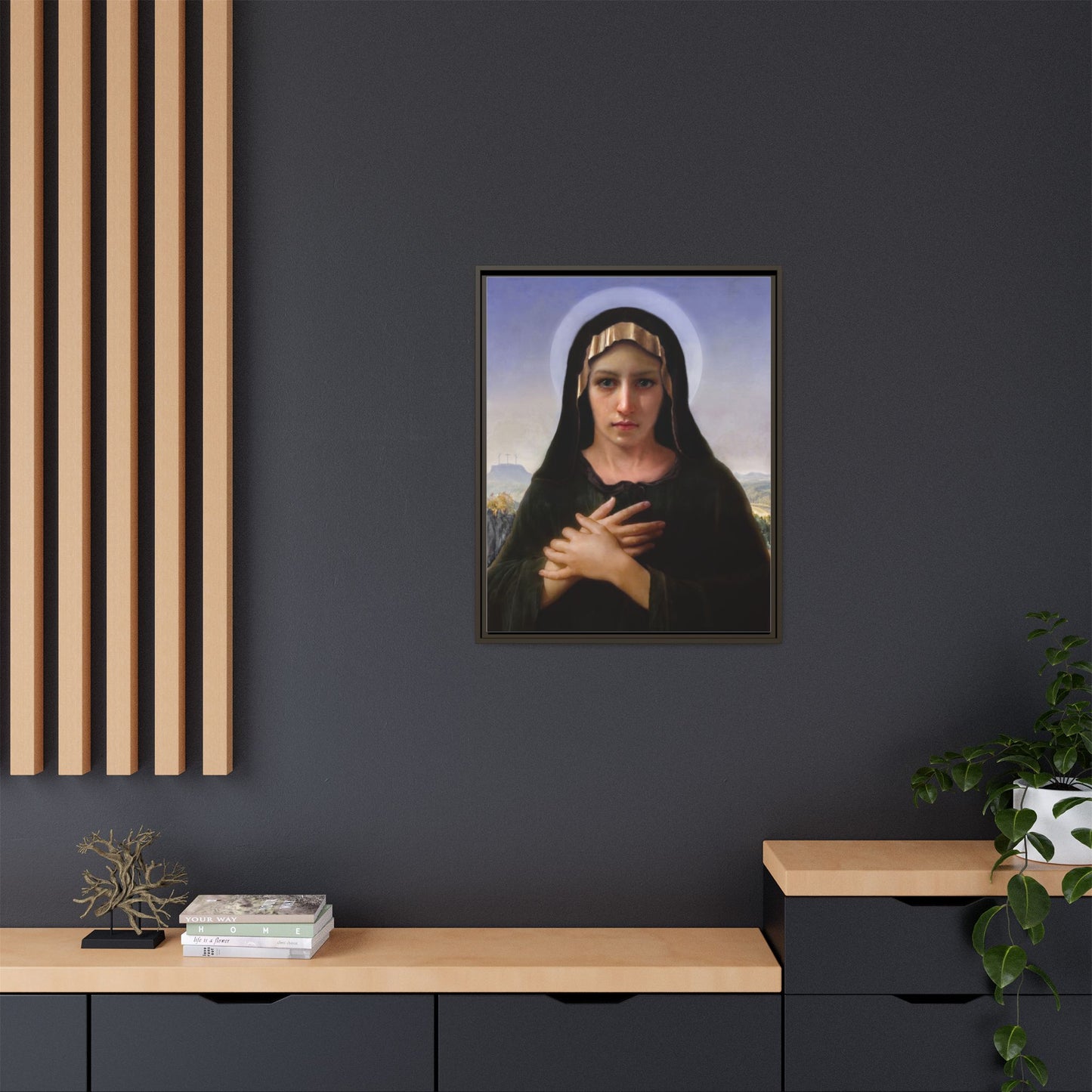 Virgo Solitudinis by William Adolphe Bouguereau Framed Matte Canvas Print