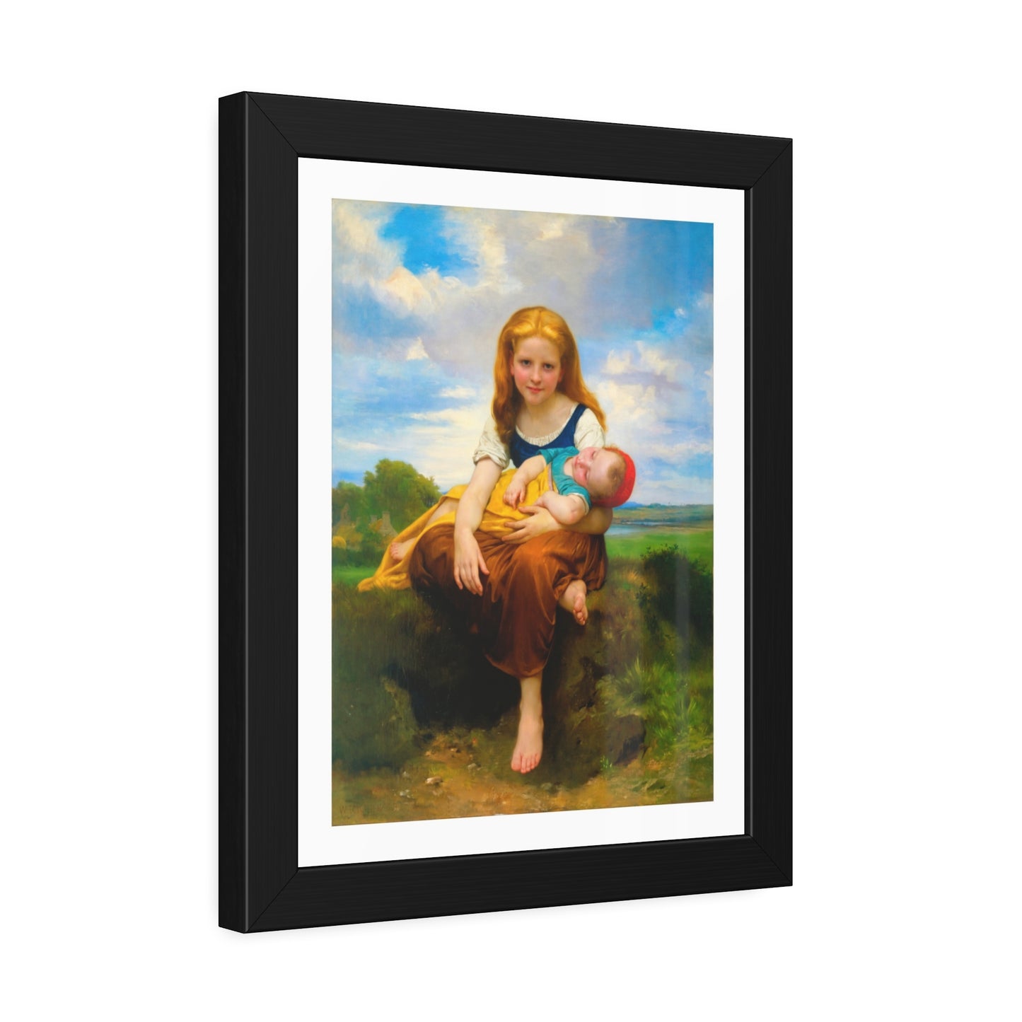 Framed Poster — Vintage Mother & Child Art Print