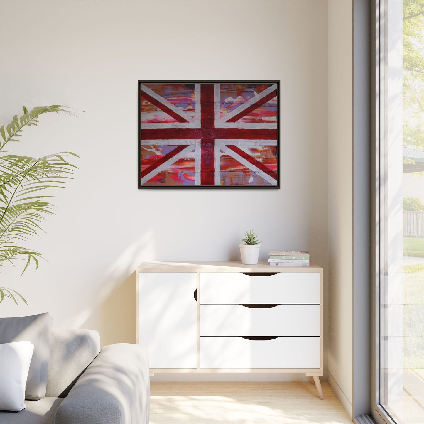 Union Jack is back! by Norman Barrett Framed Matte Canvas Print Wall Art