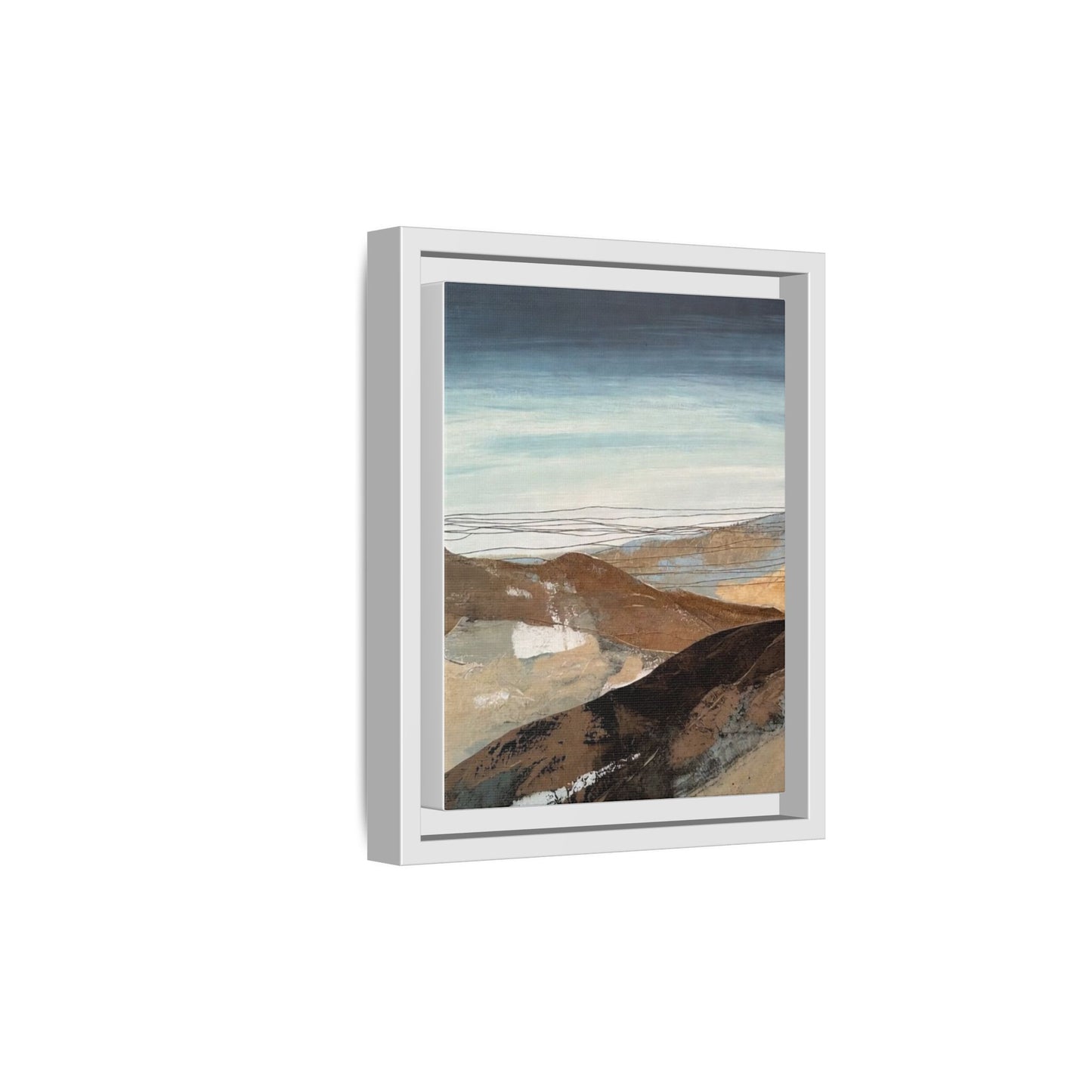 Framed Matte Canvas Art — Serene Abstract Landscape