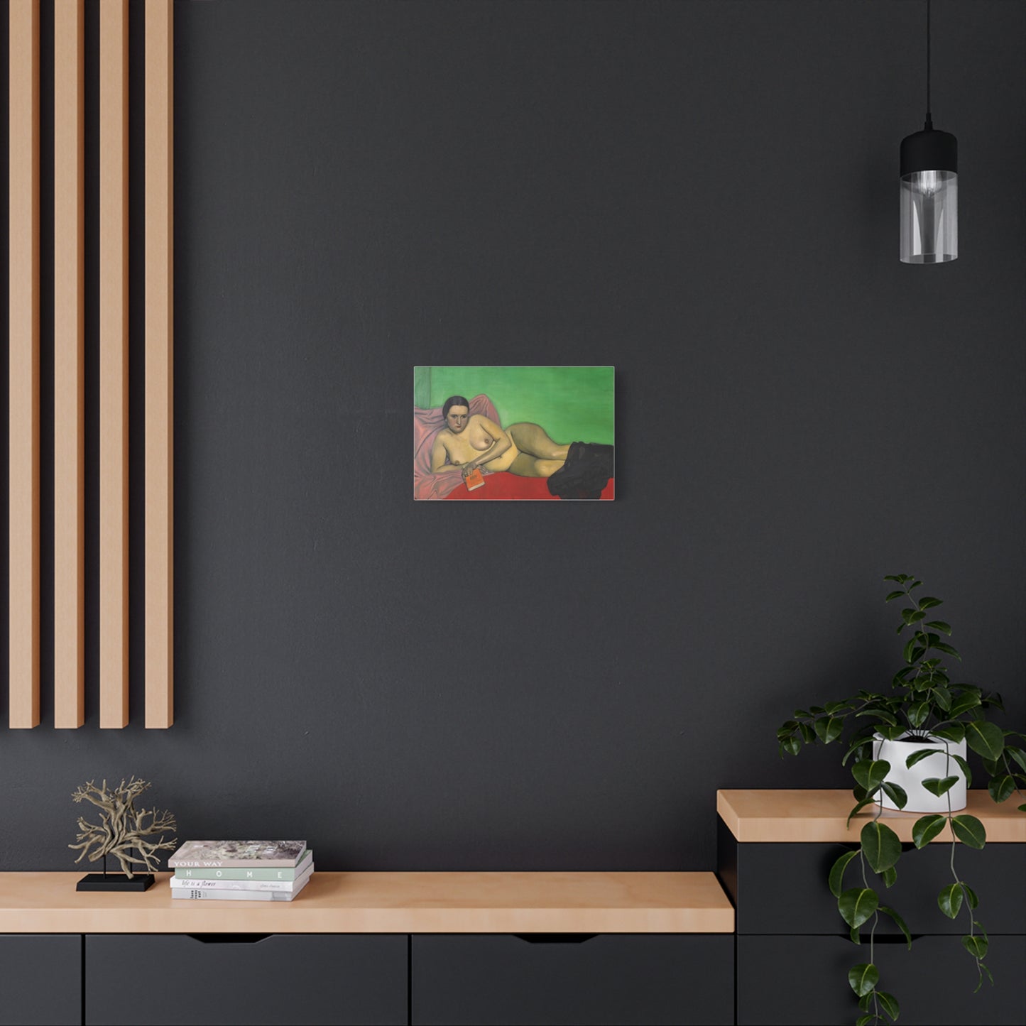 Femme nue tenant un livre by Félix Vallotton Matte Canvas Wall Art Print
