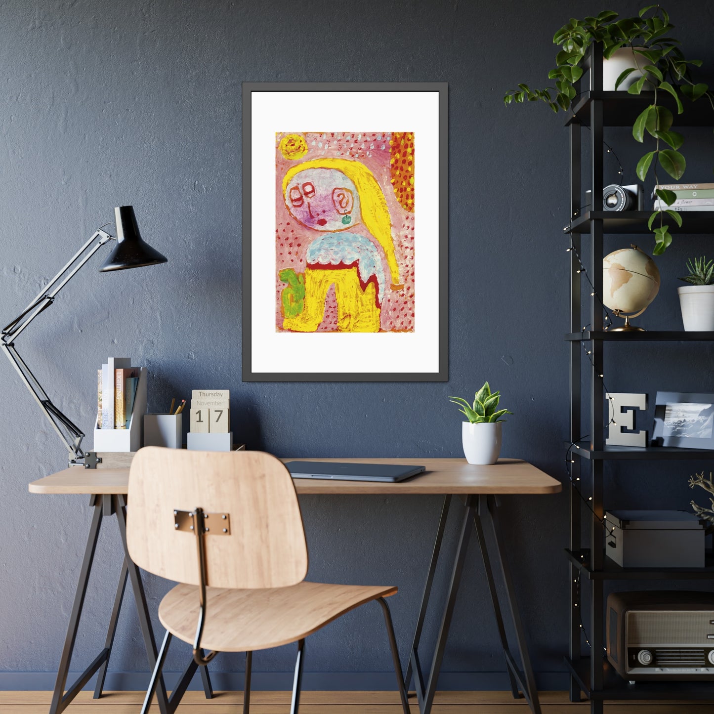 Magdalena vor der Bekehrung by Paul Klee Framed Abstract Wall Art Print