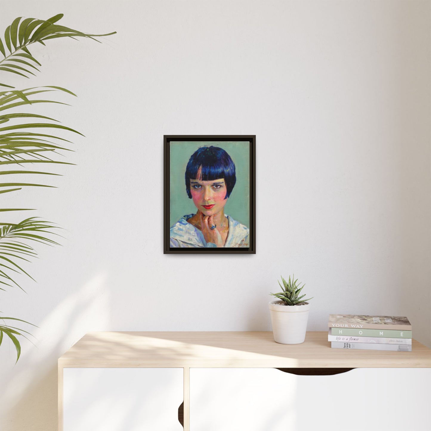 Framed Matte Canvas Portrait Print — Vintage Flapper Woman