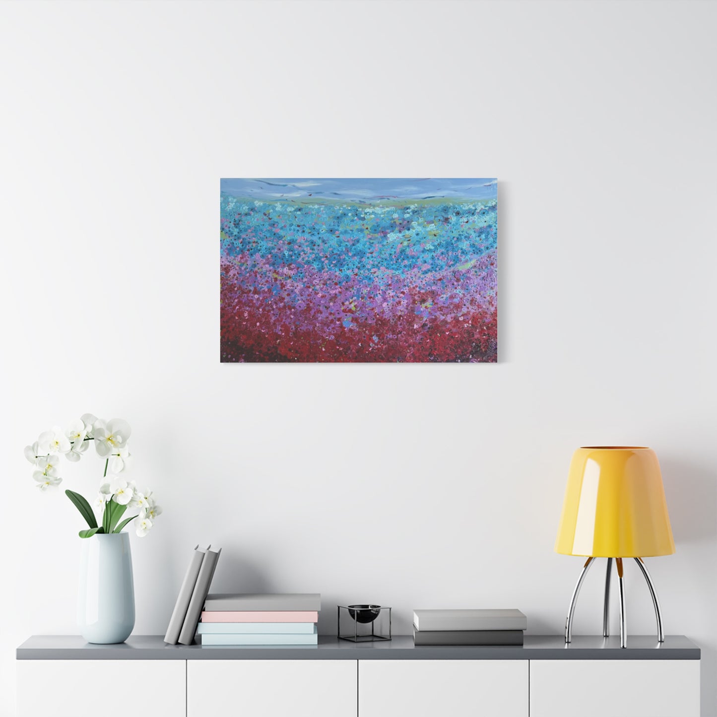 Bloom by Unknown Abstract Coastal Bloom Canvas Wall Art — Matte Stretched 1.25"