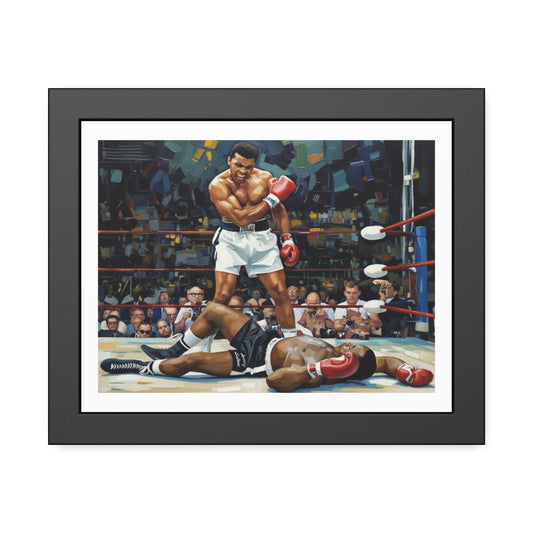Muhammad Ali 'The Knockout' Framed Poster — Vintage Boxing Wall Art