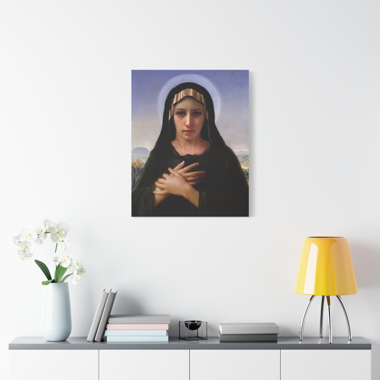 Virgo Solitudinis by William Adolphe Bouguereau Matte Canvas Print Wall Art