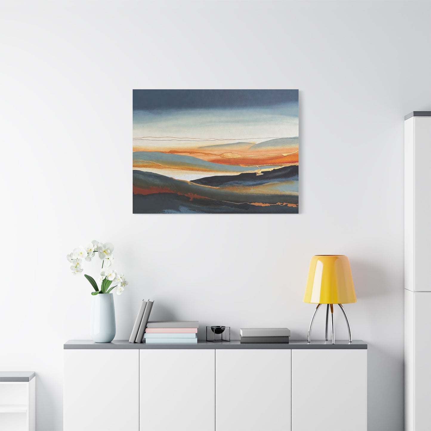 Abstract Coastal Sunset Canvas Print — Matte Stretched Wall Art