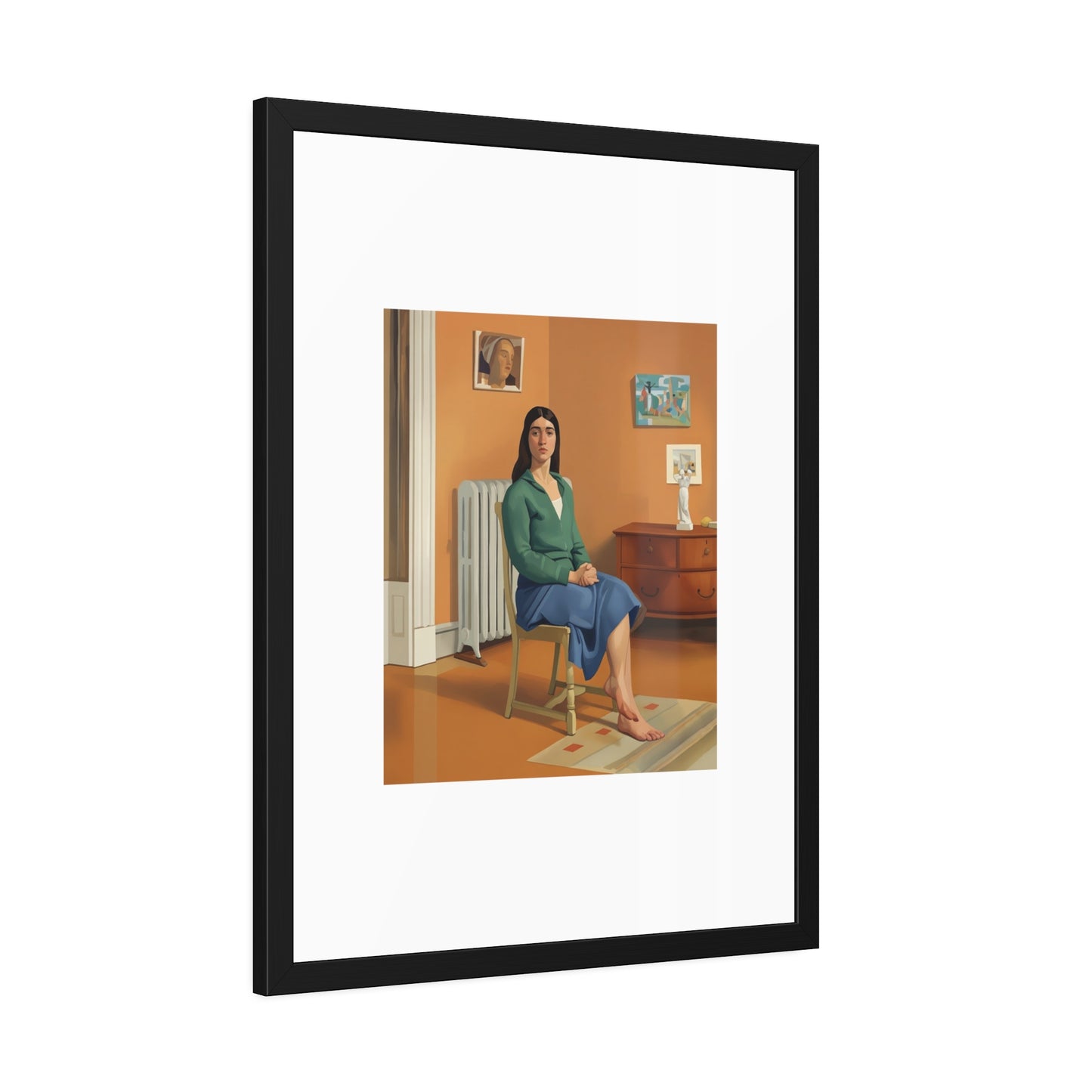 Framed Art Print — Contemporary Figurative Portrait Poster
