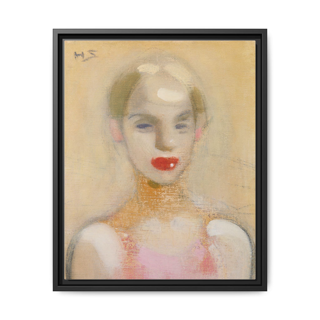 Circus Girl by Helene Schjerfbeck Framed Matte Canvas Portrait Art Print