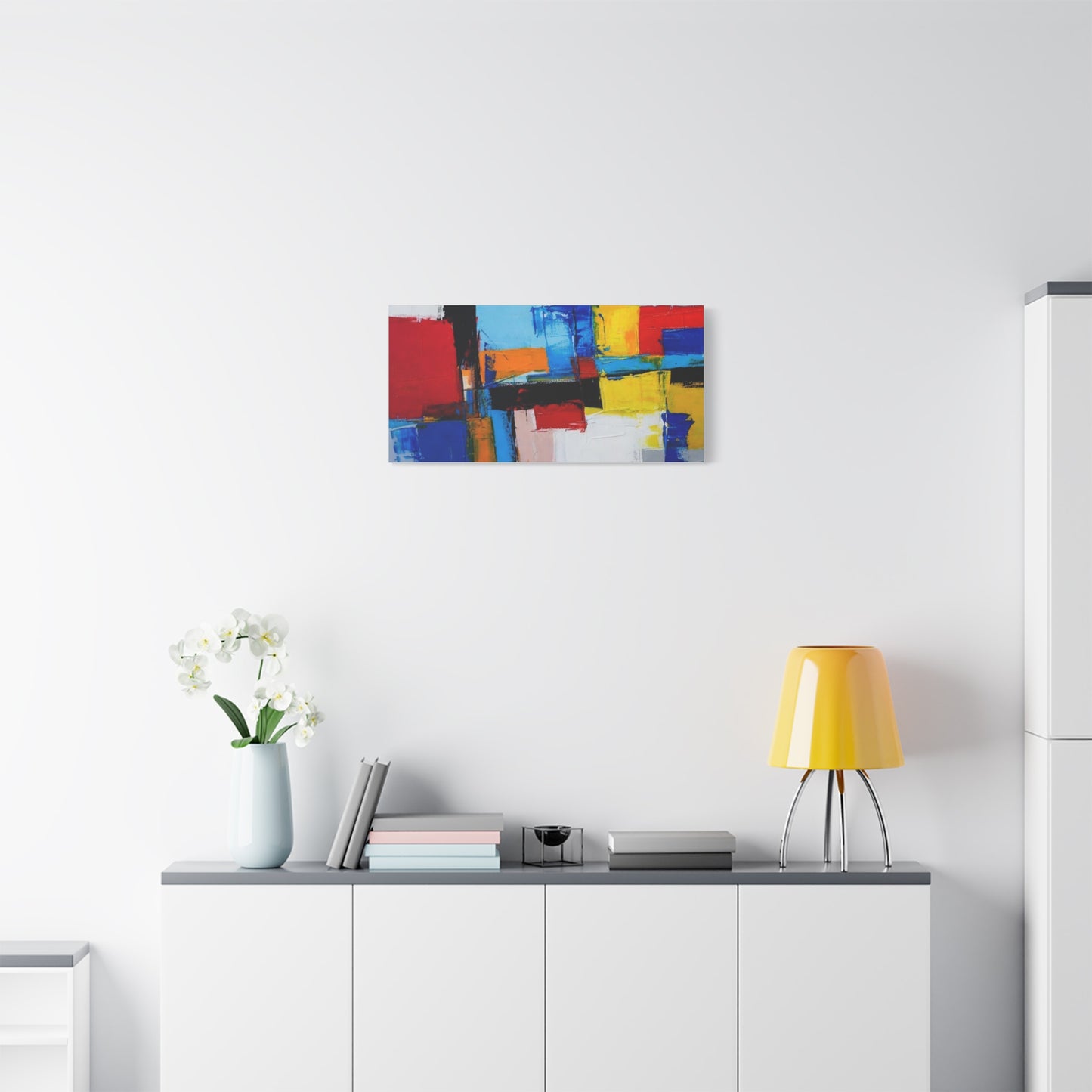 Abstract Color Block Canvas Print — Modern Geometric Wall Art