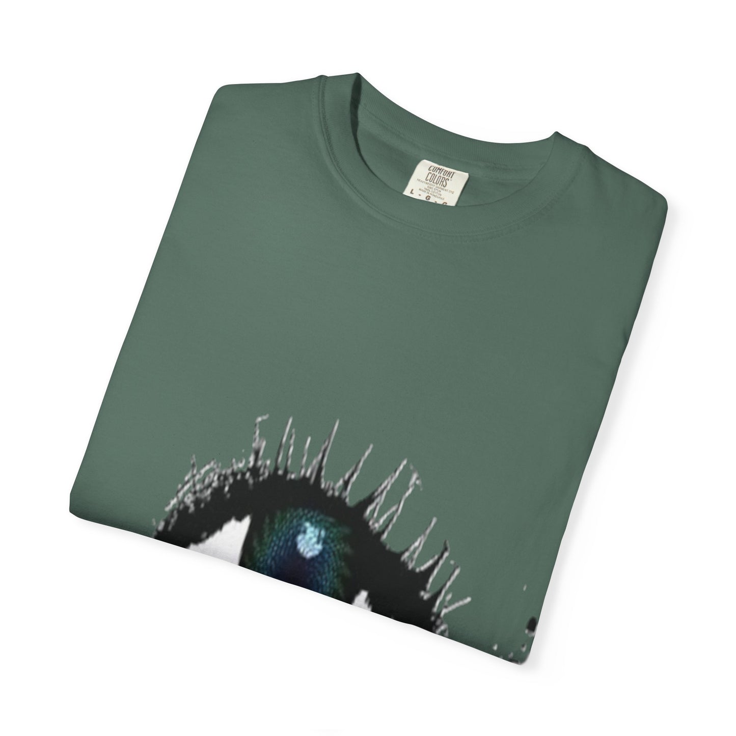 Eye Graphic T-Shirt — Blue Iris Grunge Art Tee