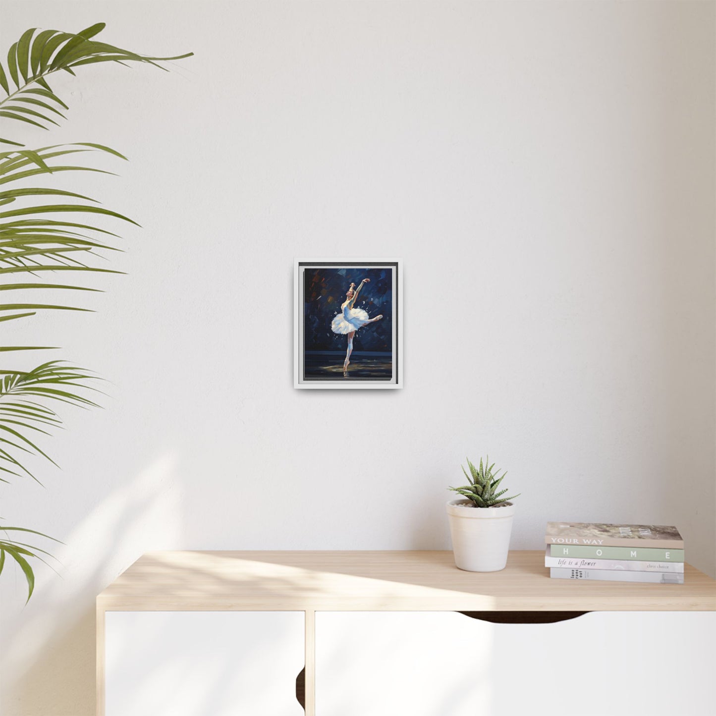 Ballerina Ballet Canvas Print — Framed Matte Wall Art